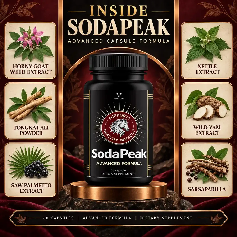 The seller's Inside SodaPeak card naming six of the eight ingredients